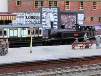 5. LNWR 2244 and train at Ashworth  The LNWR also provide a local passenger service, to Huddersfield.  Chopper tank 2244 is at the head of a set of 6 wheel coaches built by Peter Cowling.