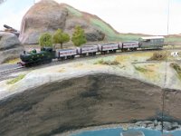 IMG 6450  The GWR Pannier negotiates a coal train above the cliff top.