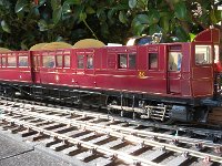 IMG 5511  In this picture the steam railmotor is running (being tested) on the outdoor extension to Uley Junction called Uley Road.  The railmotor had just undergone some modifications.