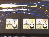 Photo 10 Photo 13  The Wellingford Panel. The outer, inner and branch lines are colour-coded, matched with the controllers.