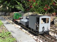 P1010451  HGLW brake van & train.  Laser cut MDF kits.